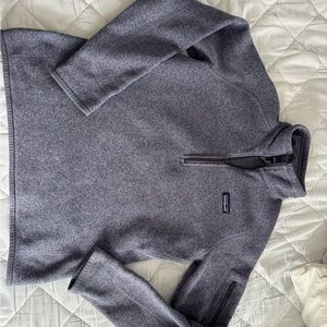 Patagonia women’s half zip fleece sweater womens L Heather purple